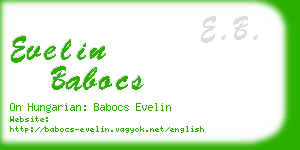 evelin babocs business card